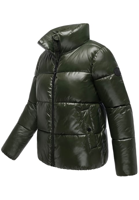 Chaqueta de invierno Marikoo Hazalee para mujer estilo puffer con acabado brillante - Image 2