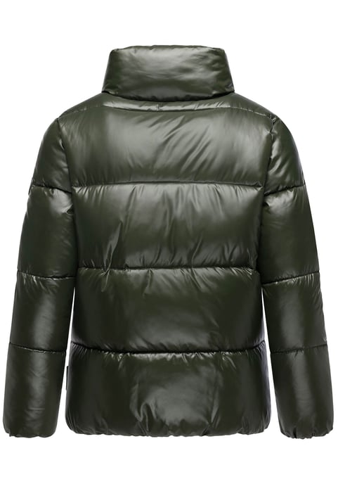 Chaqueta de invierno Marikoo Hazalee para mujer estilo puffer con acabado brillante - Image 3