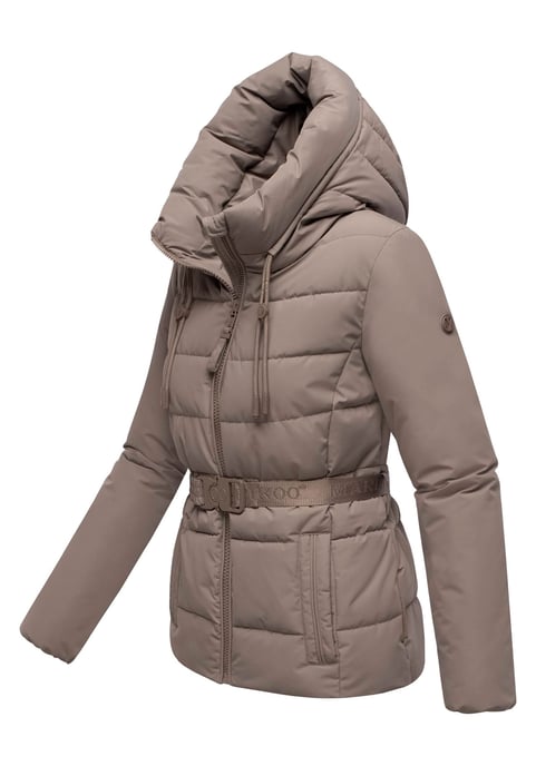 Chaqueta de invierno Marikoo Himee para mujer con cinturón y bolsillos magnéticos - Image 2