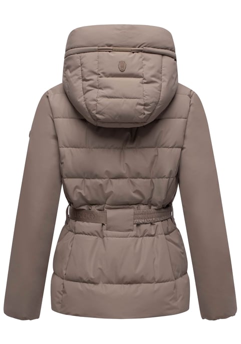 Chaqueta de invierno Marikoo Himee para mujer con cinturón y bolsillos magnéticos - Image 3