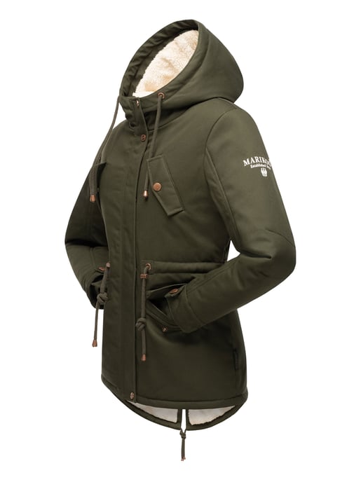 Chaqueta de invierno Marikoo Manolya para mujer con exterior de algodón y forro de borreguito - Image 4