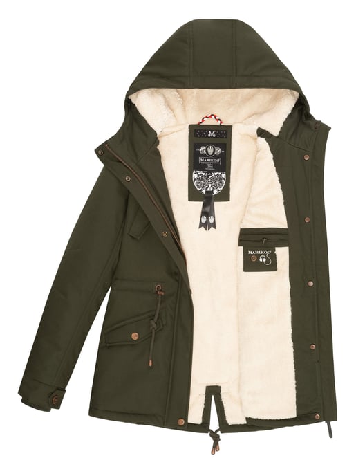 Chaqueta de invierno Marikoo Manolya para mujer con exterior de algodón y forro de borreguito - Image 6