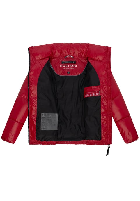 Chaqueta de invierno Marikoo Hazalee para mujer estilo puffer con acabado brillante - Image 4