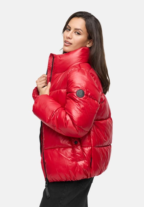 Chaqueta de invierno Marikoo Hazalee para mujer estilo puffer con acabado brillante - Image 6