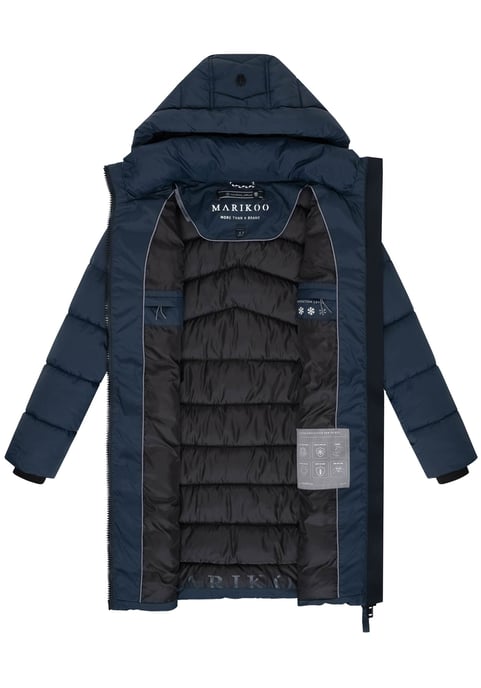 Abrigo de invierno Marikoo Kaltnäschen para mujer con capucha desmontable - Image 4