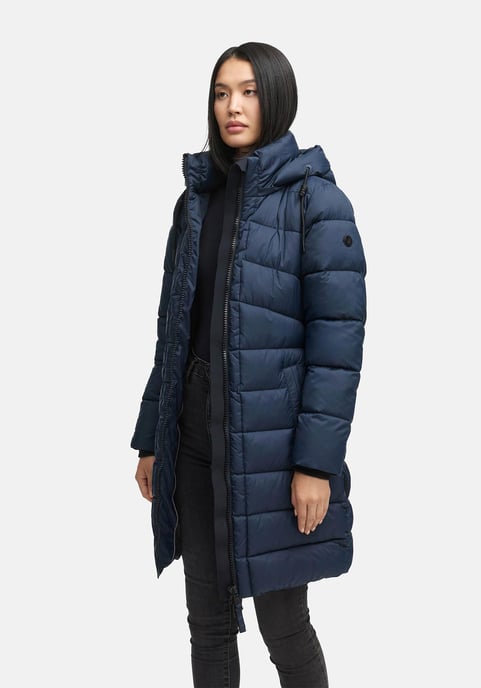 Abrigo de invierno Marikoo Kaltnäschen para mujer con capucha desmontable - Image 6