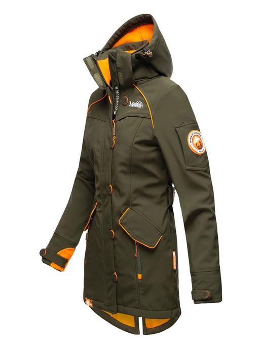 Marikoo chaqueta softshell mujer – Soulinaa, impermeable con capucha desmontable - Image 3