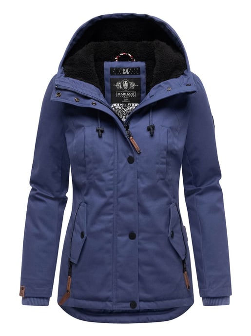 Chaqueta de invierno Marikoo para mujer con capucha y forro de borreguito - Image 1