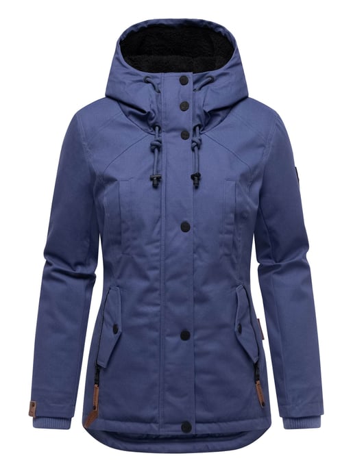 Chaqueta de invierno Marikoo para mujer con capucha y forro de borreguito - Image 2