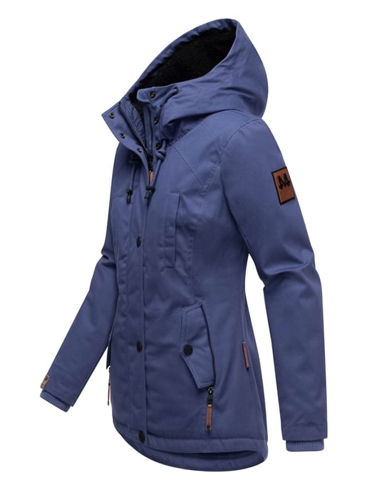 Chaqueta de invierno Marikoo para mujer con capucha y forro de borreguito - Image 3