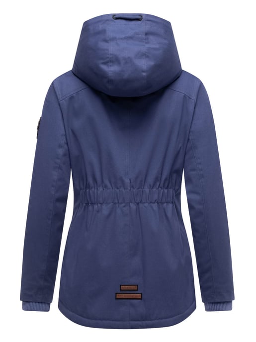 Chaqueta de invierno Marikoo para mujer con capucha y forro de borreguito - Image 4