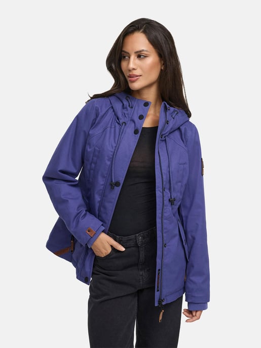 Chaqueta de invierno Marikoo para mujer con capucha y forro de borreguito - Image 5