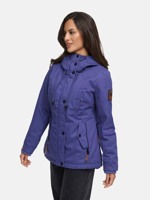 Chaqueta de invierno Marikoo para mujer con capucha y forro de borreguito - Image 6