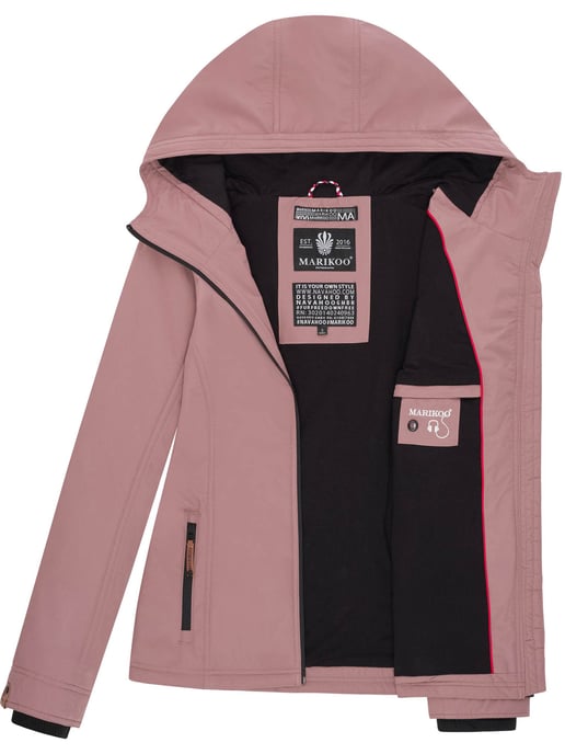 Marikoo Chaqueta ligera entretiempo mujer resistente al agua y al viento con capucha mauve - Image 5
