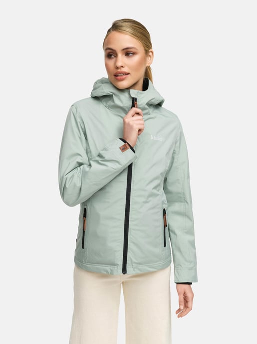 Chaqueta de entretiempo Marikoo Erdbeere para mujer con doble cuello y forro polar - Image 4