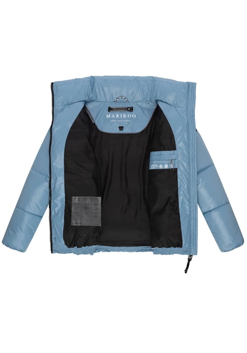Chaqueta de invierno Marikoo Hazalee para mujer estilo puffer con acabado brillante - Image 4