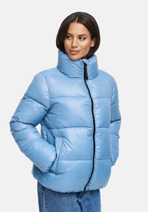 Chaqueta de invierno Marikoo Hazalee para mujer estilo puffer con acabado brillante - Image 5