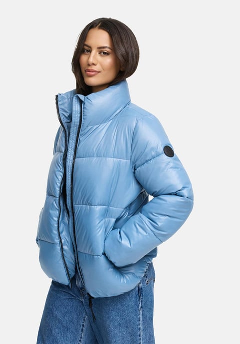 Chaqueta de invierno Marikoo Hazalee para mujer estilo puffer con acabado brillante - Image 6
