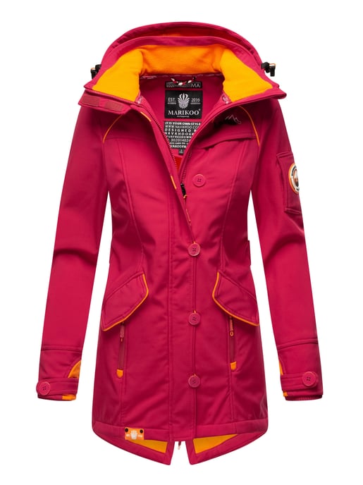 Marikoo chaqueta softshell mujer – Soulinaa, impermeable con capucha desmontable - Image 1