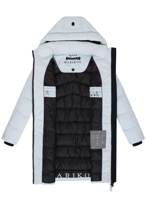 Abrigo de invierno Marikoo Kaltnäschen para mujer con capucha desmontable - Image 4