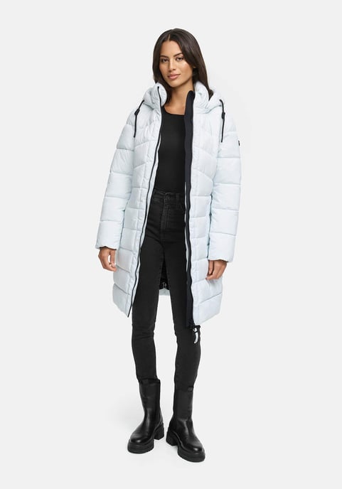 Abrigo de invierno Marikoo Kaltnäschen para mujer con capucha desmontable - Image 5