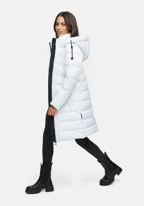 Abrigo de invierno Marikoo Kaltnäschen para mujer con capucha desmontable - Image 6
