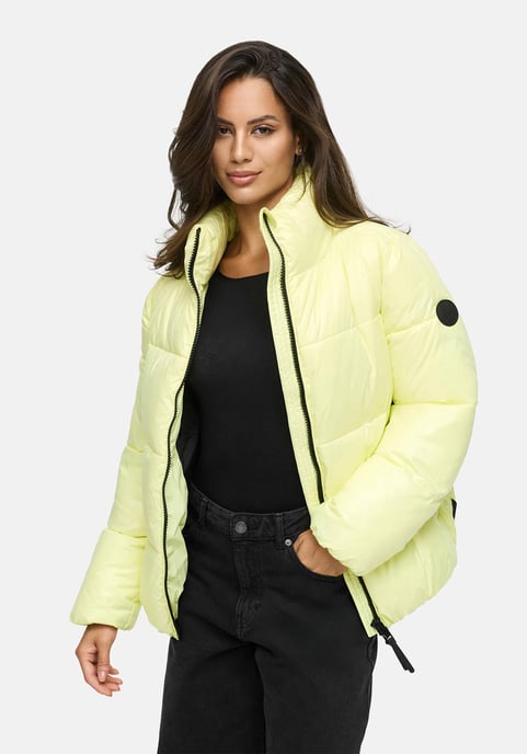 Chaqueta de invierno Marikoo Hazalee para mujer estilo puffer con acabado brillante - Image 6