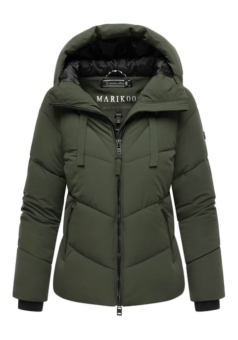 Chaqueta acolchada de invierno Marikoo Kwamee para mujer con capucha y cremallera bidireccional - Image 1