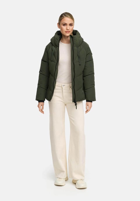Chaqueta acolchada de invierno Marikoo Kwamee para mujer con capucha y cremallera bidireccional - Image 5