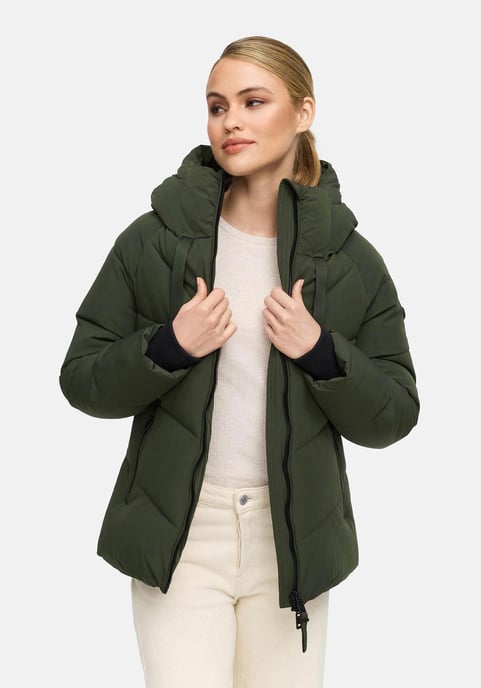 Chaqueta acolchada de invierno Marikoo Kwamee para mujer con capucha y cremallera bidireccional - Image 6