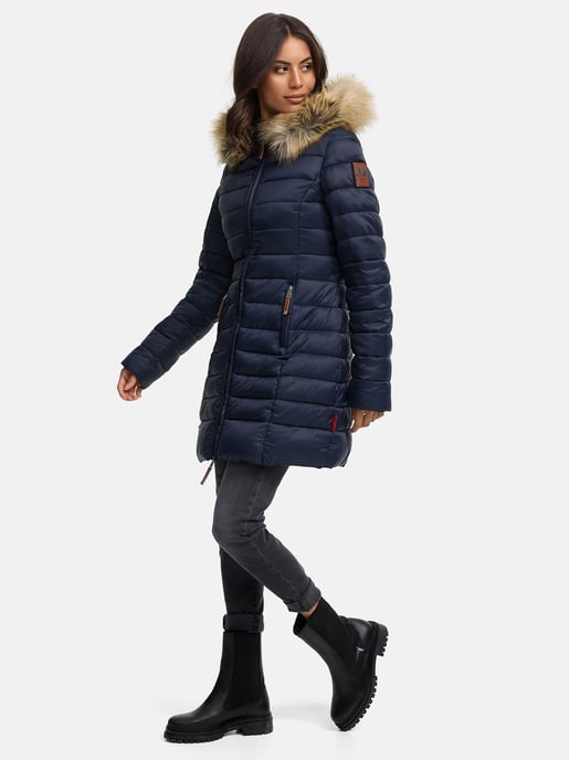 Chaqueta Marikoo Rose para mujer con diseño acolchado y cuello de pelo sintético desmontable - Image 2