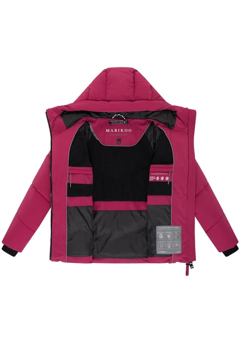 Chaqueta acolchada de invierno Marikoo Kwamee para mujer con capucha y cremallera bidireccional - Image 4