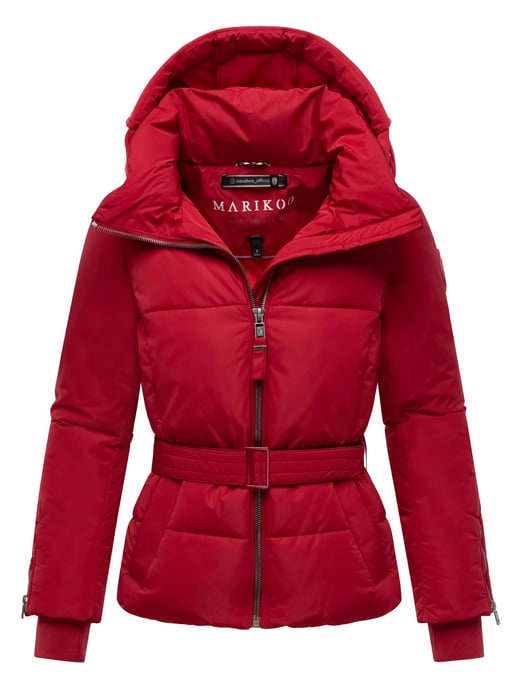 Chaqueta acolchada Marikoo Aleyna para mujer con cinturón y cierres magnéticos - Image 1