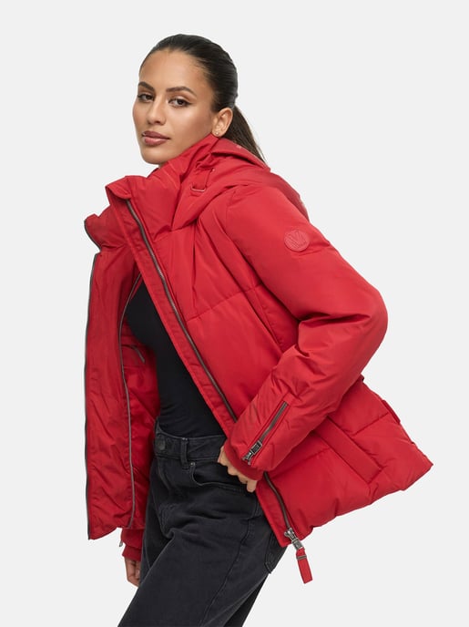 Chaqueta acolchada Marikoo Aleyna para mujer con cinturón y cierres magnéticos - Image 5