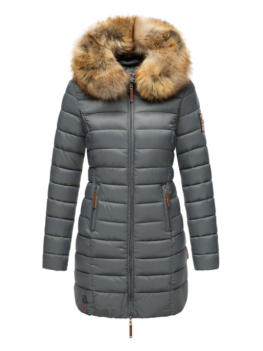 Chaqueta Marikoo Rose para mujer con diseño acolchado y cuello de pelo sintético desmontable - Image 2