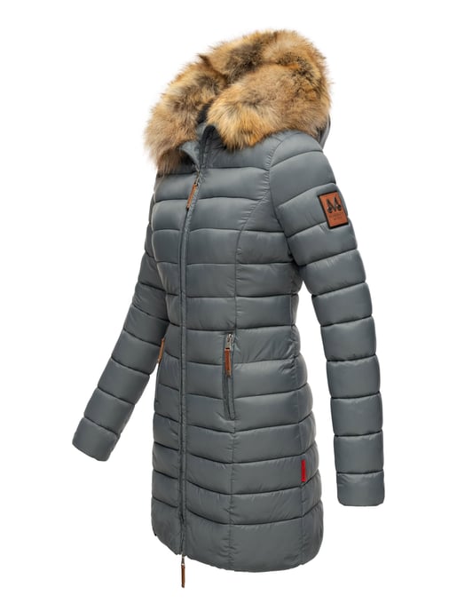Chaqueta Marikoo Rose para mujer con diseño acolchado y cuello de pelo sintético desmontable - Image 3