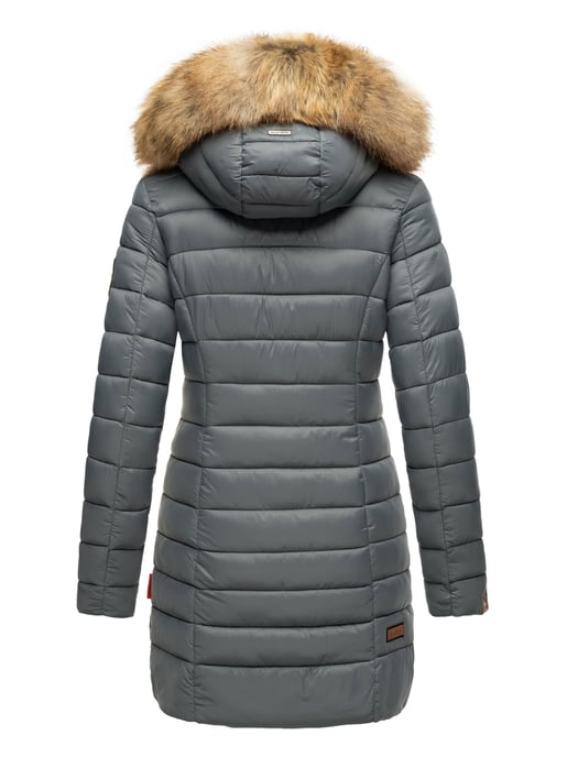 Chaqueta Marikoo Rose para mujer con diseño acolchado y cuello de pelo sintético desmontable - Image 5