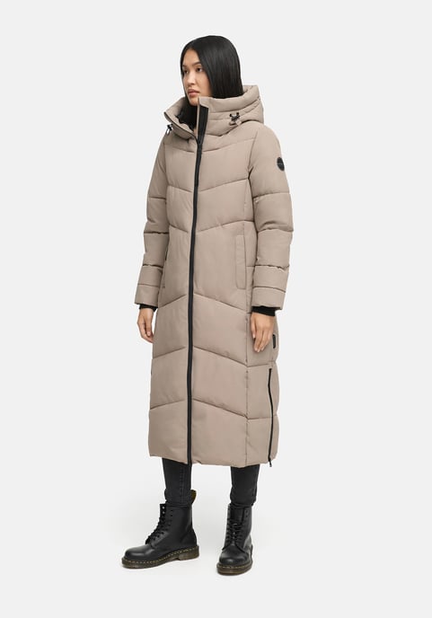 Abrigo acolchado de invierno Marikoo Firella para mujer con capucha y cremallera bidireccional - Image 5