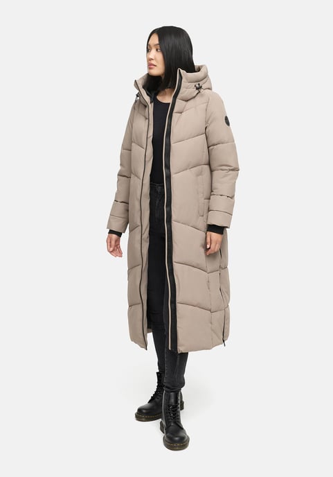 Abrigo acolchado de invierno Marikoo Firella para mujer con capucha y cremallera bidireccional - Image 6