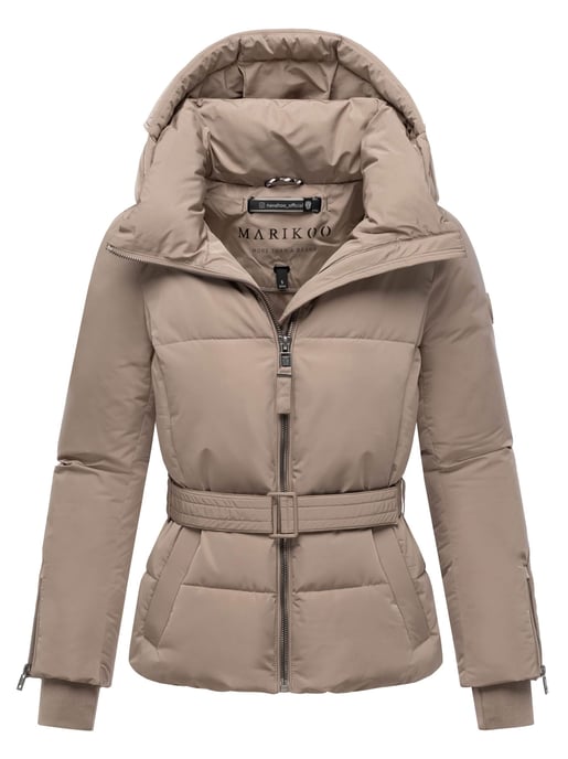 Chaqueta acolchada Marikoo Aleyna para mujer con cinturón y cierres magnéticos - Image 1