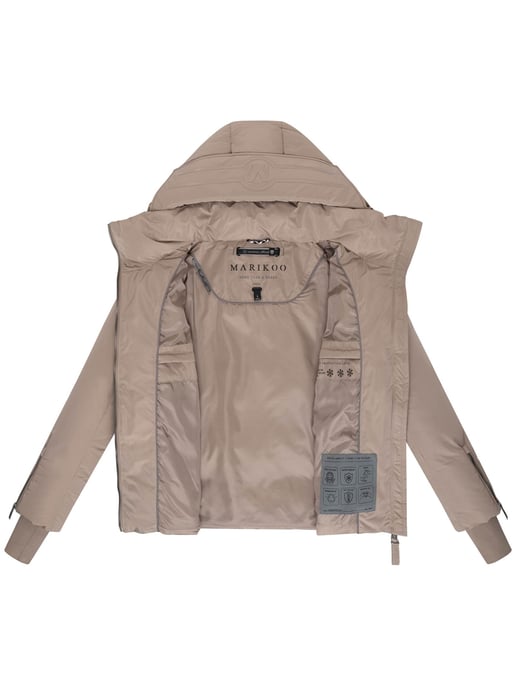 Chaqueta acolchada Marikoo Aleyna para mujer con cinturón y cierres magnéticos - Image 4