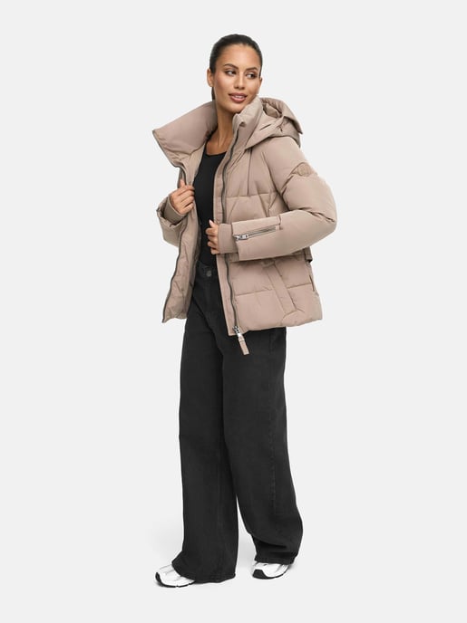 Chaqueta acolchada Marikoo Aleyna para mujer con cinturón y cierres magnéticos - Image 6