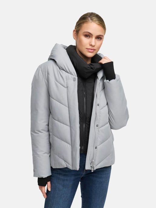 Chaqueta acolchada de invierno Marikoo Nadiraa para mujer con diseño 2 en 1 y capucha - Image 5