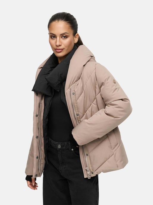 Chaqueta acolchada de invierno Marikoo Nadiraa para mujer con diseño 2 en 1 y capucha - Image 6