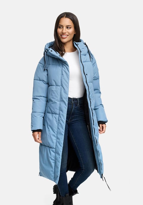 Abrigo acolchado de invierno Marikoo Michikoo para mujer con capucha y bolsillos magnéticos - Image 6
