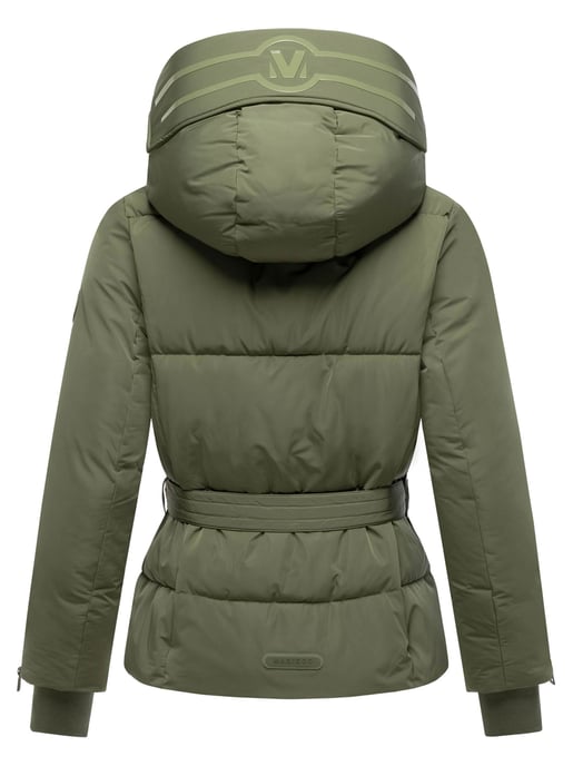 Chaqueta acolchada Marikoo Aleyna para mujer con cinturón y cierres magnéticos - Image 3