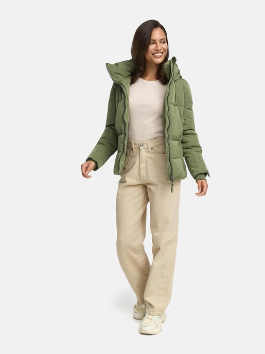 Chaqueta acolchada Marikoo Aleyna para mujer con cinturón y cierres magnéticos - Image 5
