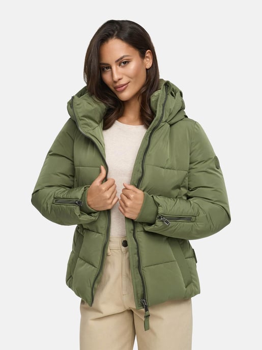 Chaqueta acolchada Marikoo Aleyna para mujer con cinturón y cierres magnéticos - Image 6
