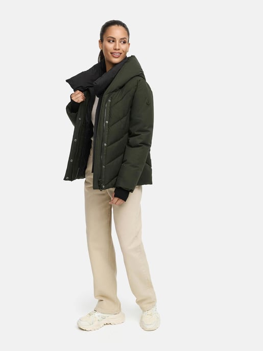 Chaqueta acolchada de invierno Marikoo Nadiraa para mujer con diseño 2 en 1 y capucha - Image 6