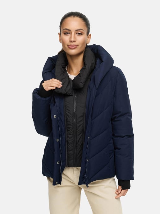 Chaqueta acolchada de invierno Marikoo Nadiraa para mujer con diseño 2 en 1 y capucha - Image 5